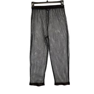 Fredericks Women's Black Mesh See-Through Pants‎ Party/Cocktail